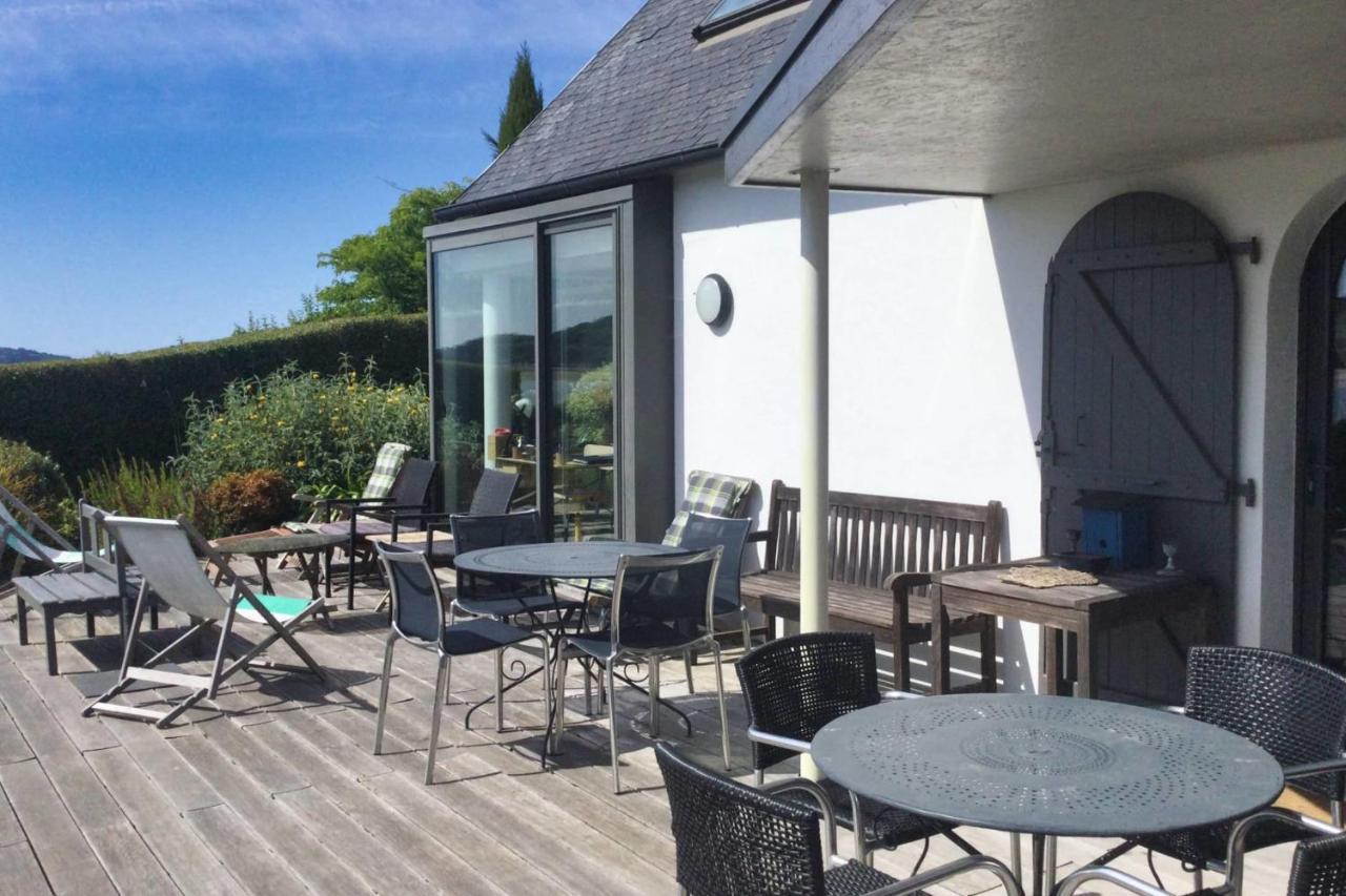 Villa Maison de pêcheur rénovée - Couché de soleil en terrasse à Plouézocʼh Extérieur photo